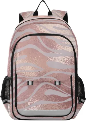 ALAZA Zebra Skin Laptop Backpack Purse for Women Men School Bag 17 Inch Bookbag Student Boys Girls Travel Casual Daypack