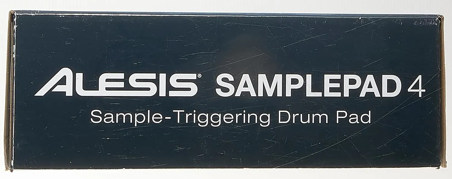 Alesis Sample Pad 4 | Compact Percussion and Sample Triggering Instrument with 4 Velocity Sensitive Pads, 25 Drum Sounds and SD/SDHC Card Slot,Black
