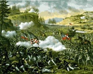 American Civil War Collection (24) - Battle of Chickamaug - Van-Go Paint-by-Number Kit 40x50cm no Frame
