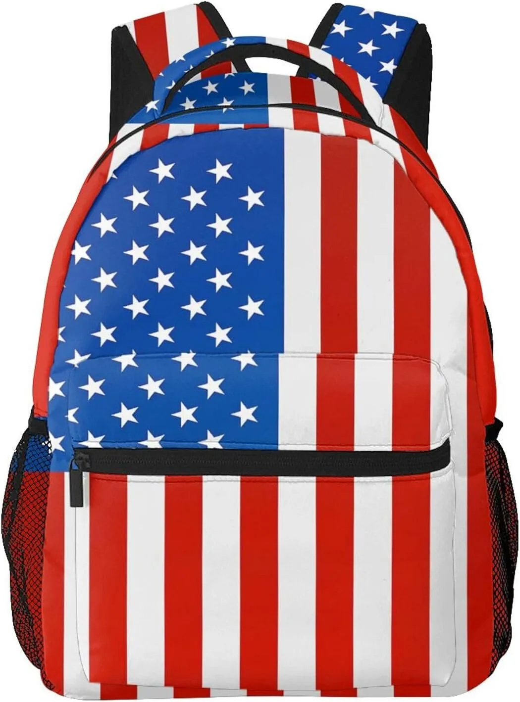 American Flag Independence Day Backpack,Laptop Bookbags Shoulder Bag Travel Hiking Camping Daypack for Men Women