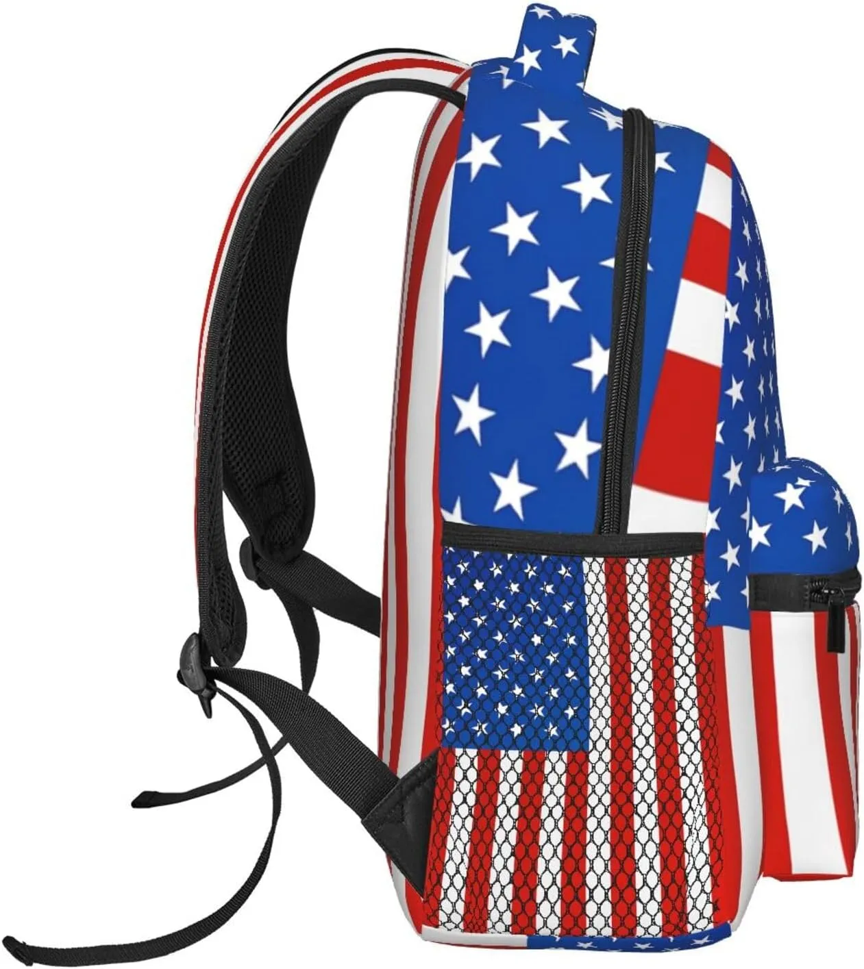 American Flag Independence Day Backpack,Laptop Bookbags Shoulder Bag Travel Hiking Camping Daypack for Men Women