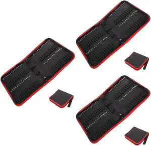 Angoily Drill Bit Storage Bag Zipper Bit Tool Bag Oxford Cloth Handheld Bit Pouch Tool Kits Organizer Storage Pouch Canvas