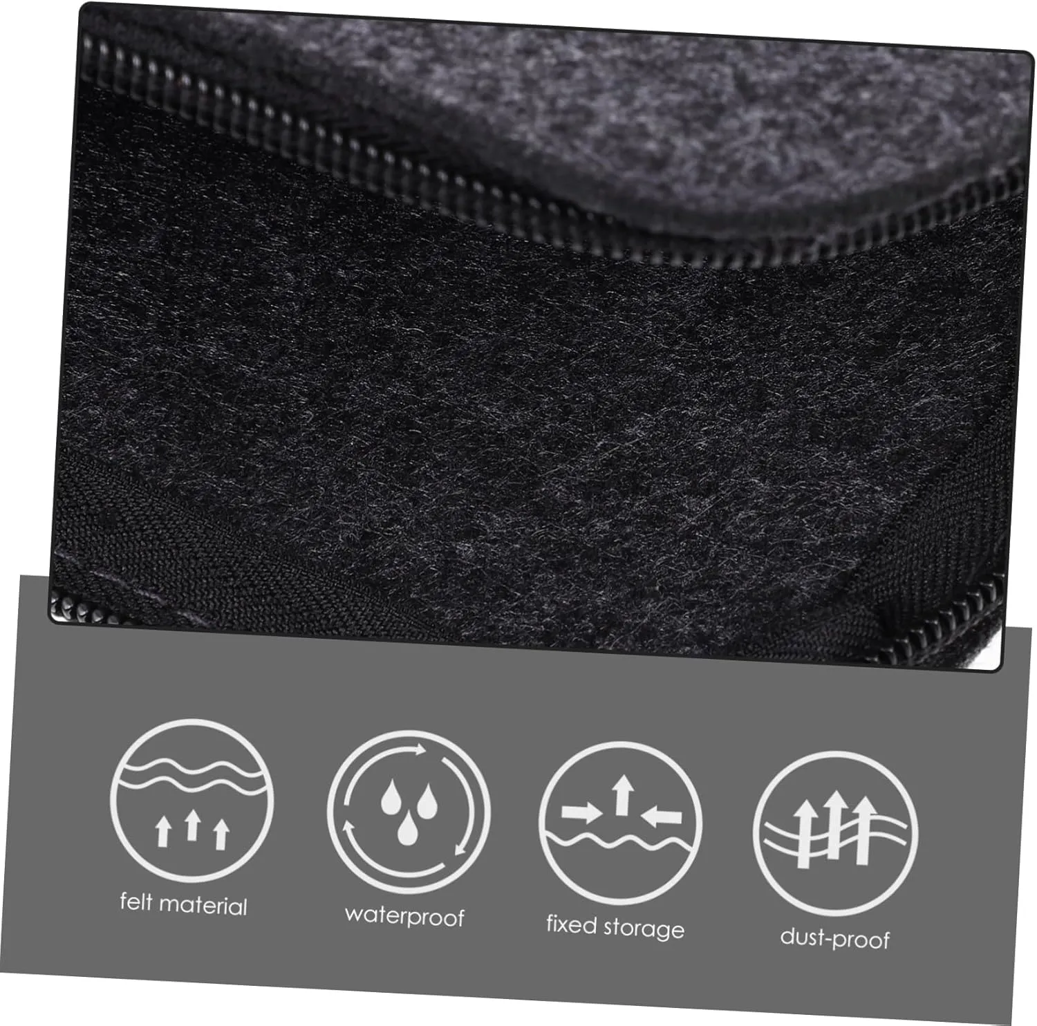 Angoily Felt Tool Storage Bag for Clay Sculpting Multi Purpose Zipper Utility Pouch for Organizing Tools Durable Material Convenient for Artists and Hobbyists
