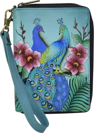 Anna by Anuschka Women's Hand-Painted Genuine Leather Passport Organizer Wristlet