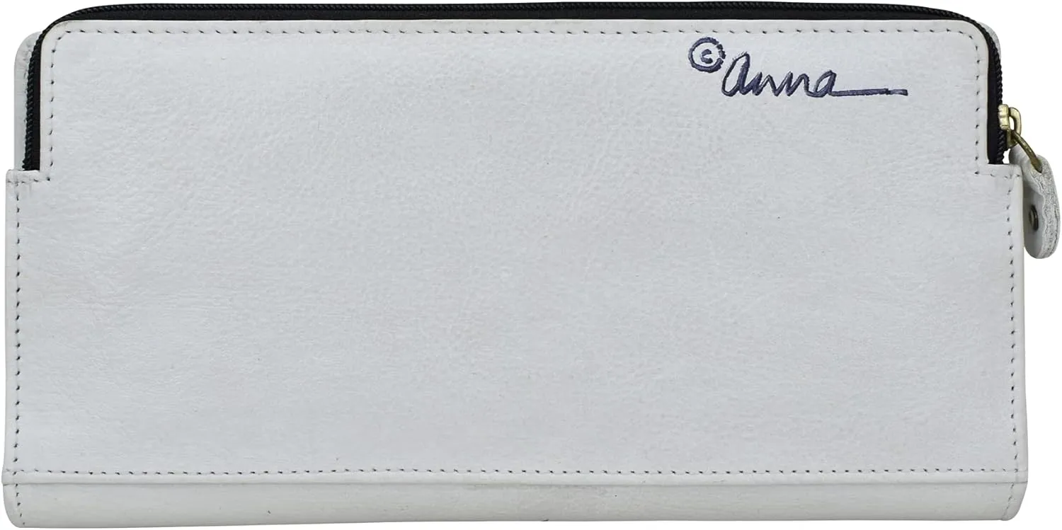 Anna by Anuschka Women's Hand Painted Leather Two Fold Wallet