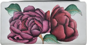 Anna by Anuschka Women's Hand Painted Leather Two Fold Wallet