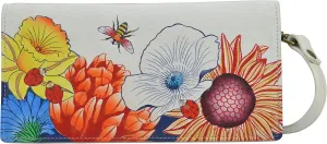 Anna by Anuschka Women's Original Leather Hand-Painted Wallet on a String