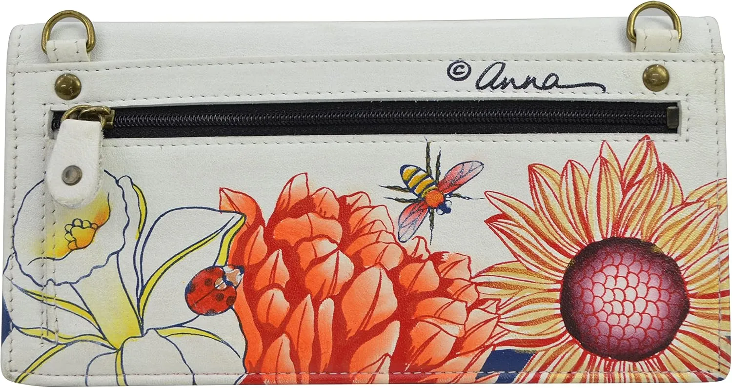 Anna by Anuschka Women's Original Leather Hand-Painted Wallet on a String