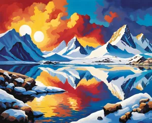 Antarctica Collection PD (7) - South Georgia - Van-Go Paint-by-Number Kit 40x50cm DIY Frame
