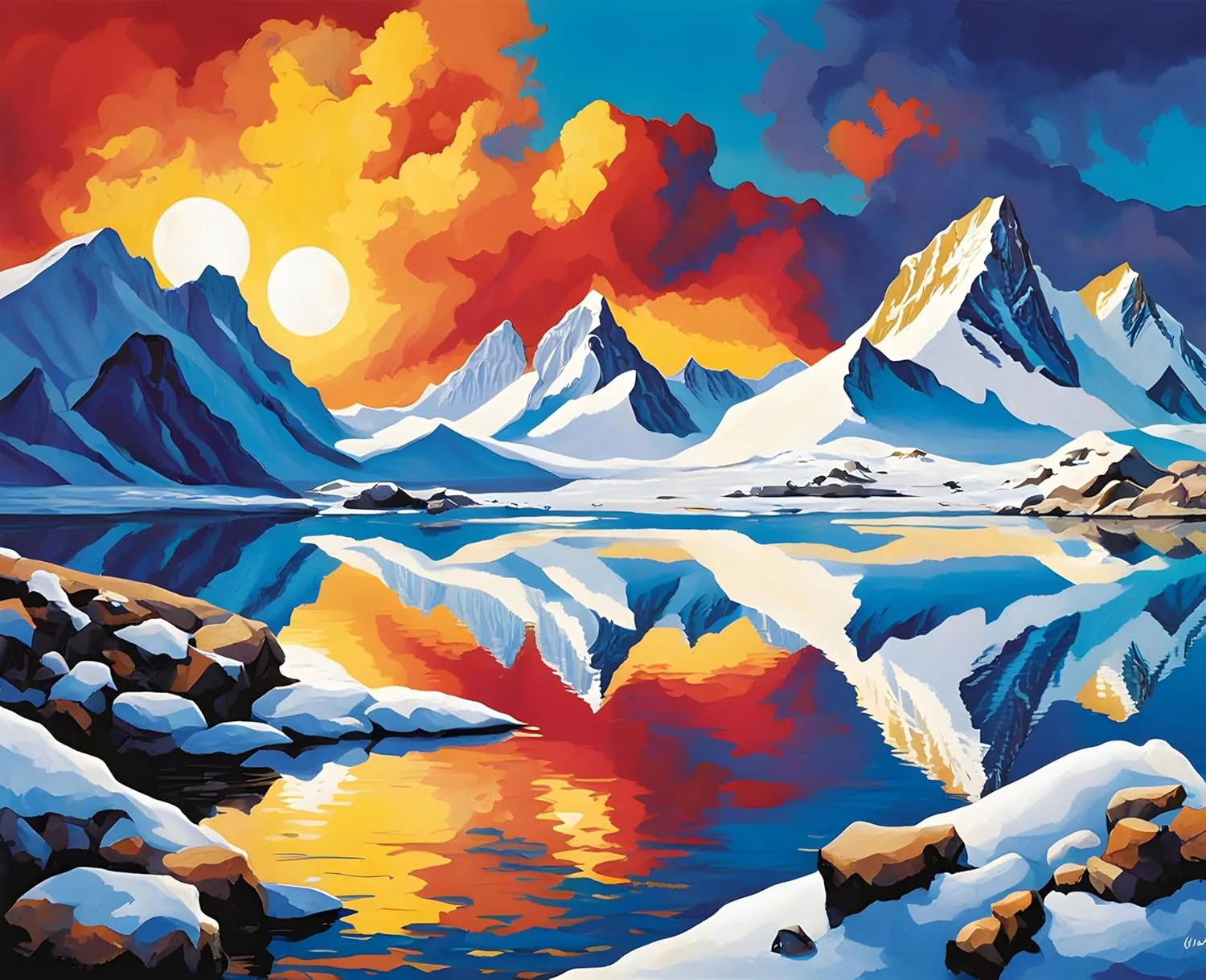 Antarctica Collection PD (7) - South Georgia - Van-Go Paint-by-Number Kit 40x50cm DIY Frame