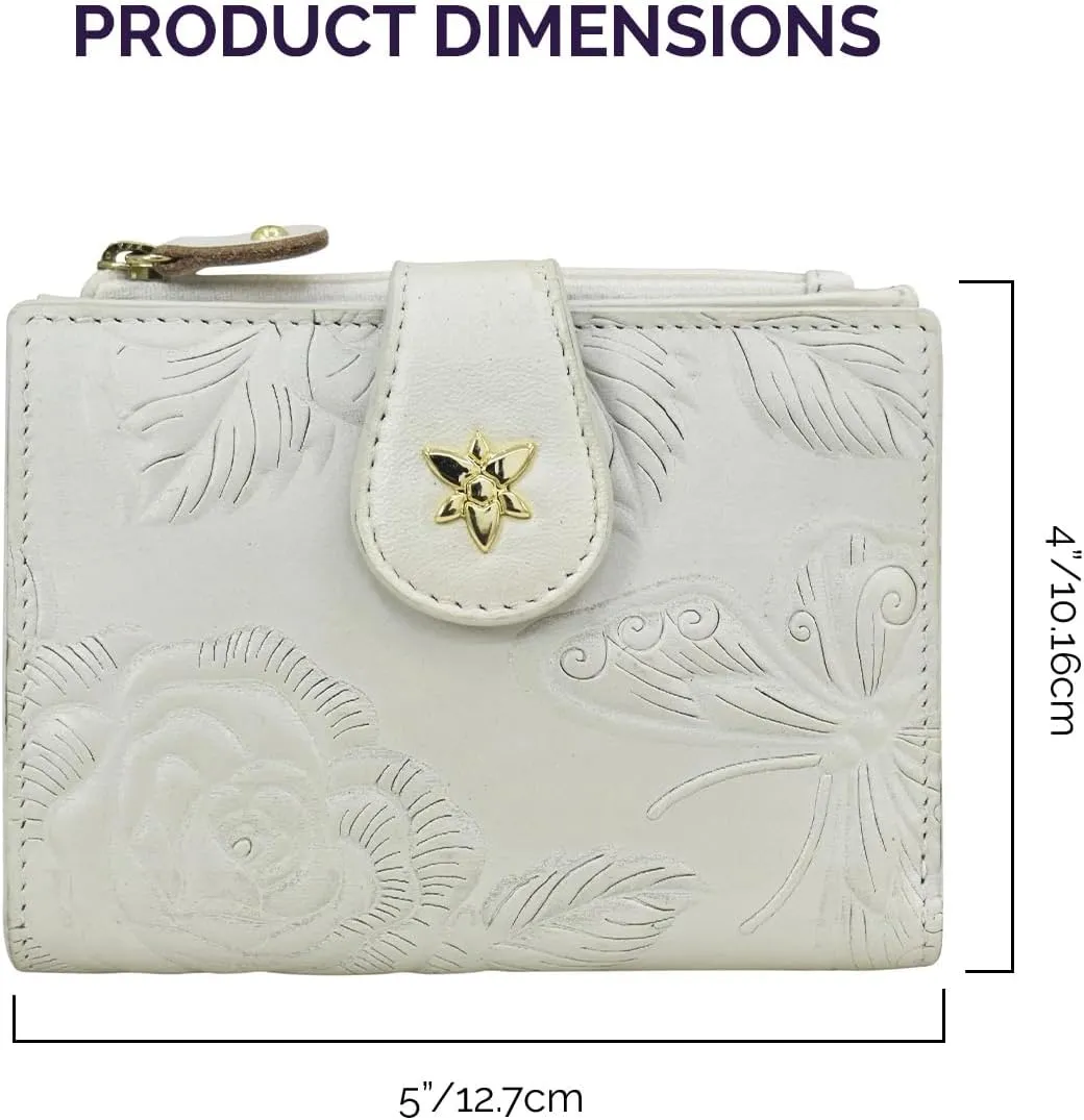 Anuschka Women's Hand-Painted Genuine Leather Two Fold Organizer Wallet