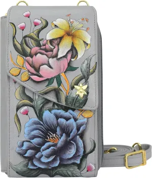 Anuschka Women's Original Hand-Painted Genuine Leather Crossbody Phone Case