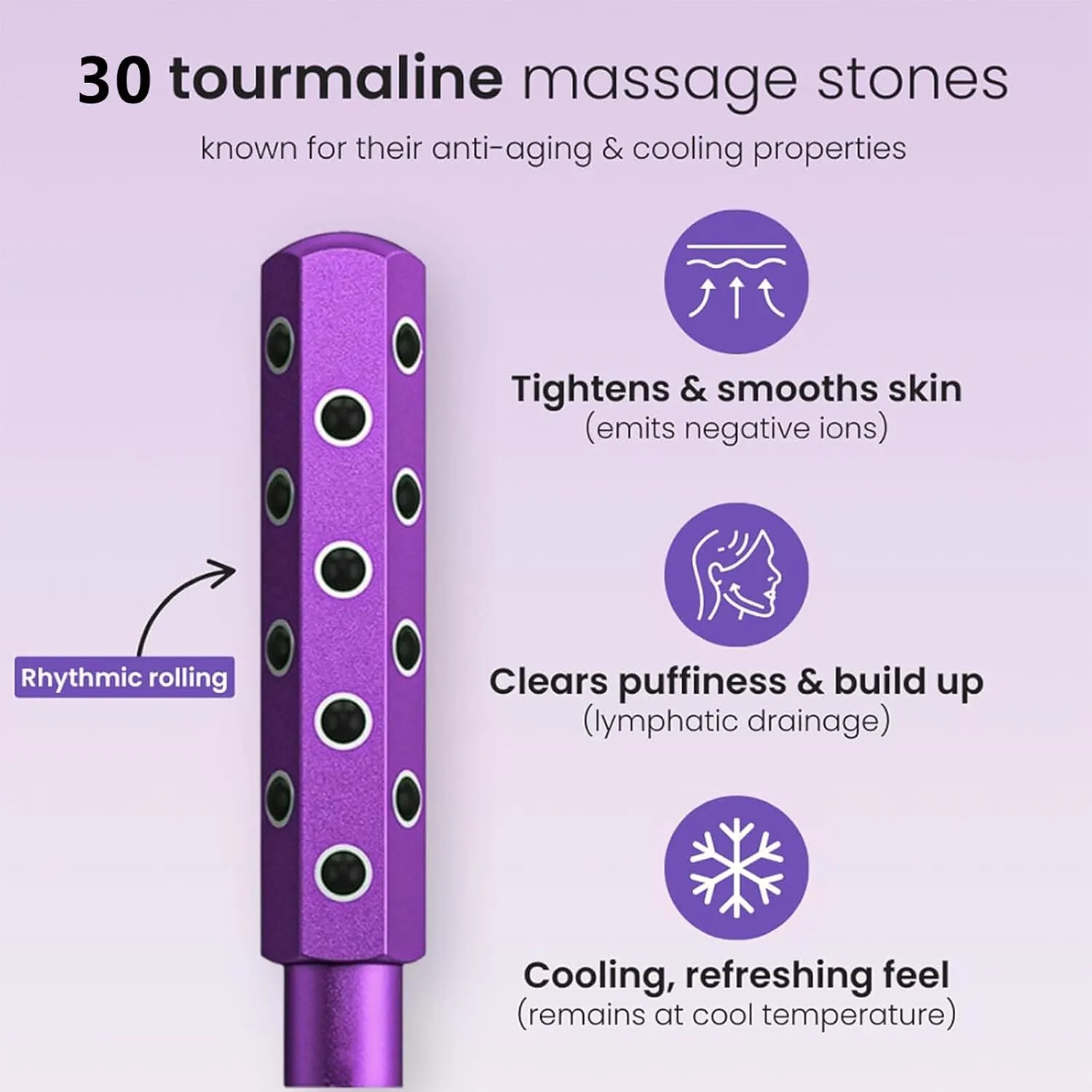Arrily face roller，Uplift Facial Massaging Beauty Tool, Skin Care for Skin Tightening Firming, De-Puffing, Nourishes The Skin for Daily Skincare Routine (black)