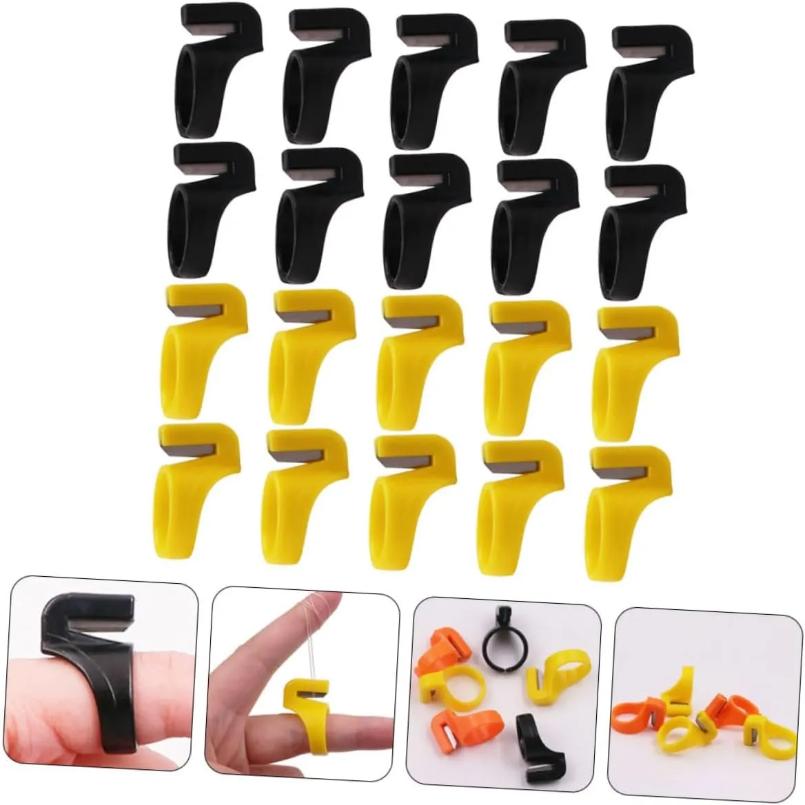 ARTIBETTER 3sets Quick Easy Thread Cutting Ring Thread Cutters Yarn Cutters Line Compact Sewing Tool for Quilting Sewing 20pcs*3 Random Color