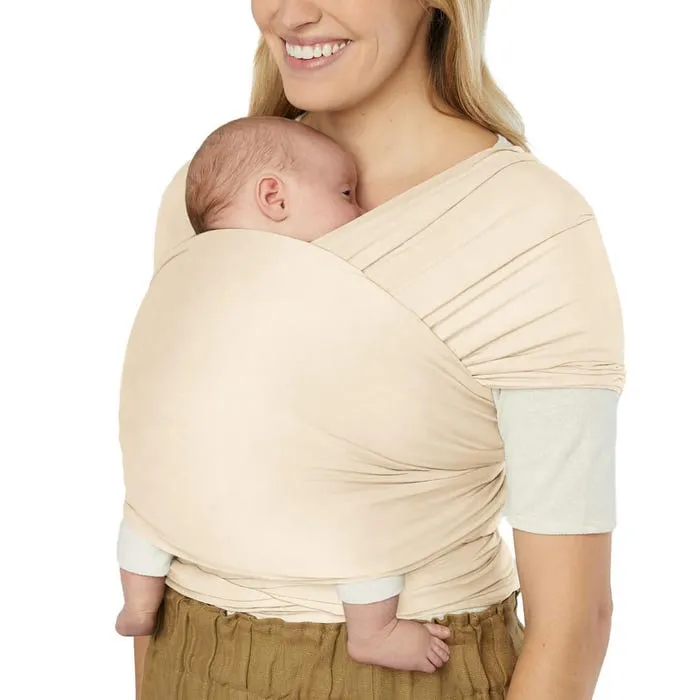 Aura Sustainably Sourced Knit Baby Wrap - Grey Stripes