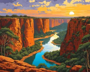 Australia Collection PD (62) - Nitmiluk National Park, NT - Van-Go Paint-by-Number 50x65cm no Frame