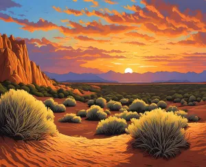 Australia Collection PD (65) - Nambung National Park, WA - Van-Go Paint-by-Number 50x65cm DIY Frame