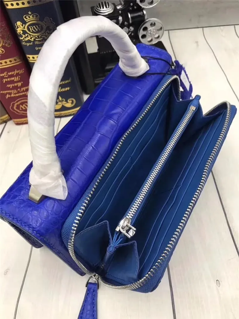 Authentic Real Crocodile Belly Skin Women Small Purse Female Mini Handbag Genuine Alligator Leather Lady Cross Shoulder Bag