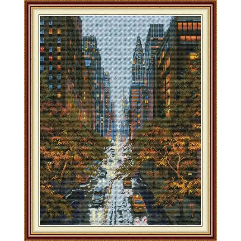 Autumn City Scenery - Joy Sunday Cross Stitch Kits