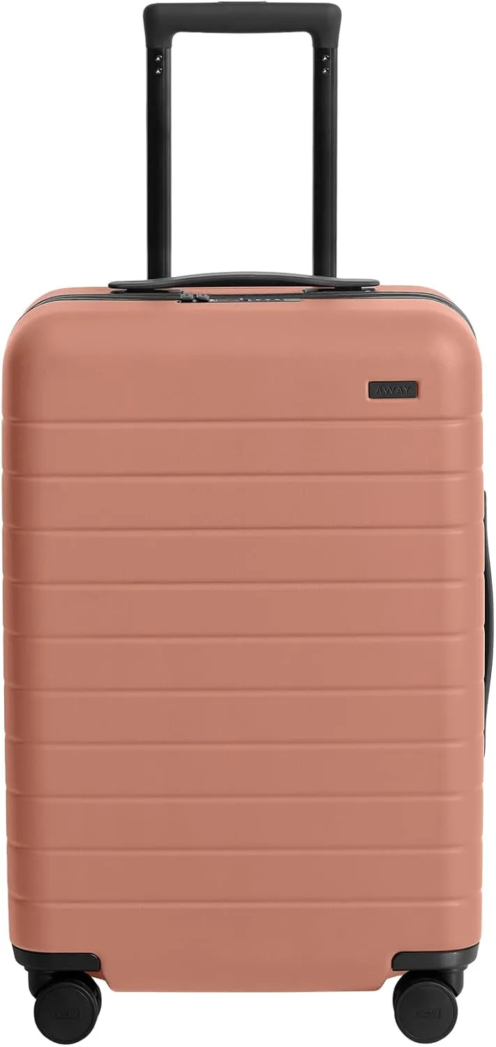 Away Bigger Carry-On Luggage, Lightweight Hardside Large Suitcase with Spinner Wheels, TSA Lock, Airline Approved, Clay Pink