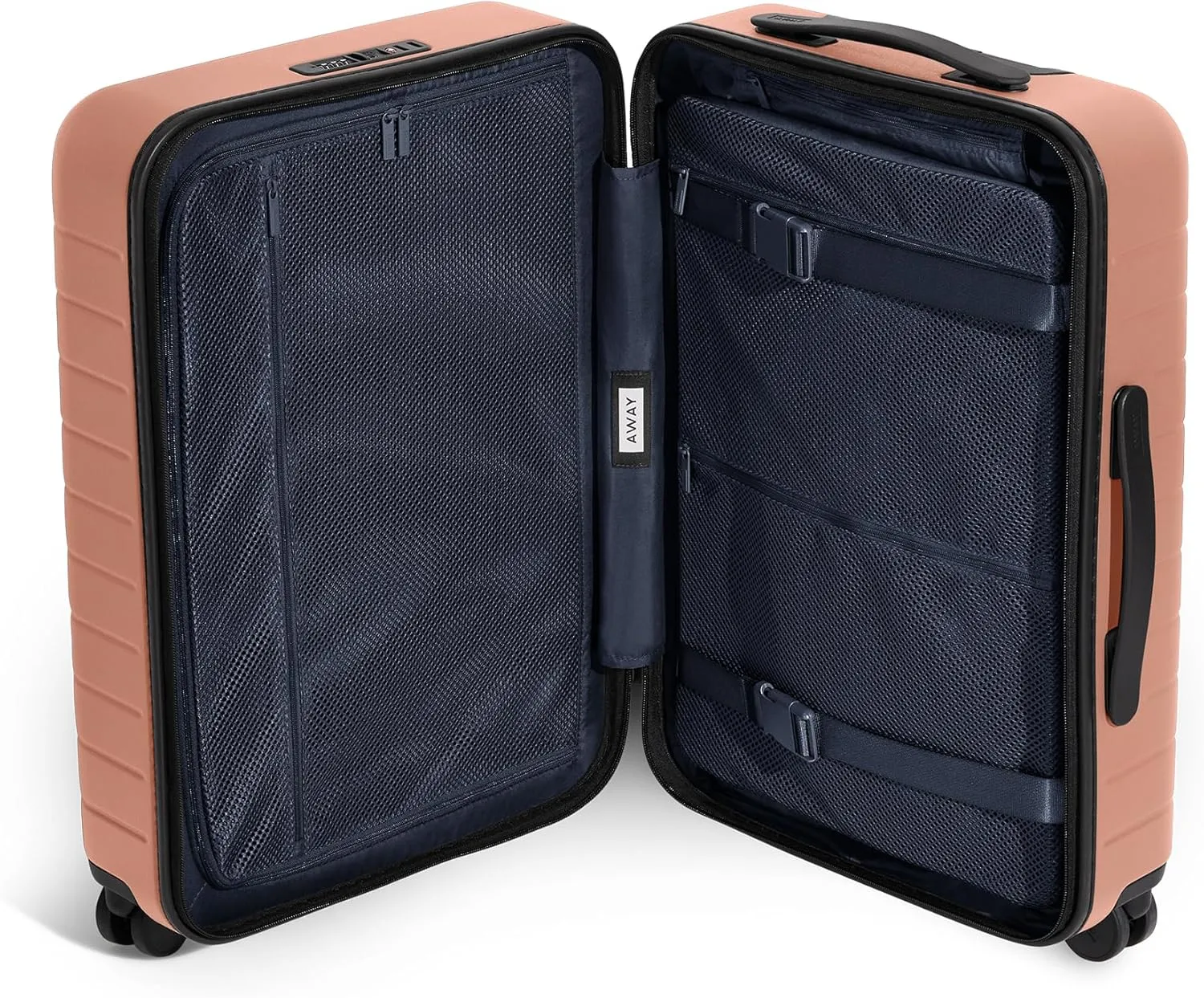 Away Bigger Carry-On Luggage, Lightweight Hardside Large Suitcase with Spinner Wheels, TSA Lock, Airline Approved, Clay Pink