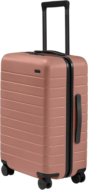 Away Bigger Carry-On Luggage, Lightweight Hardside Large Suitcase with Spinner Wheels, TSA Lock, Airline Approved, Clay Pink