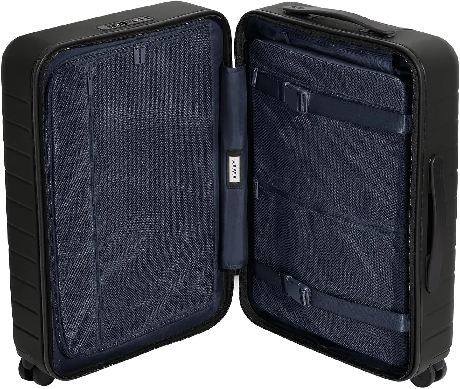 Away Bigger Carry-On Luggage, Lightweight Hardside Large Suitcase with Spinner Wheels, TSA Lock, Airline Approved, Jet Black