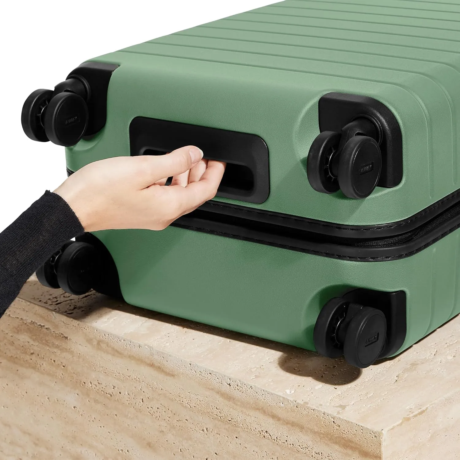 Away Bigger Carry-On Luggage, Lightweight Hardside Large Suitcase with Spinner Wheels, TSA Lock, Airline Approved, Sea Green