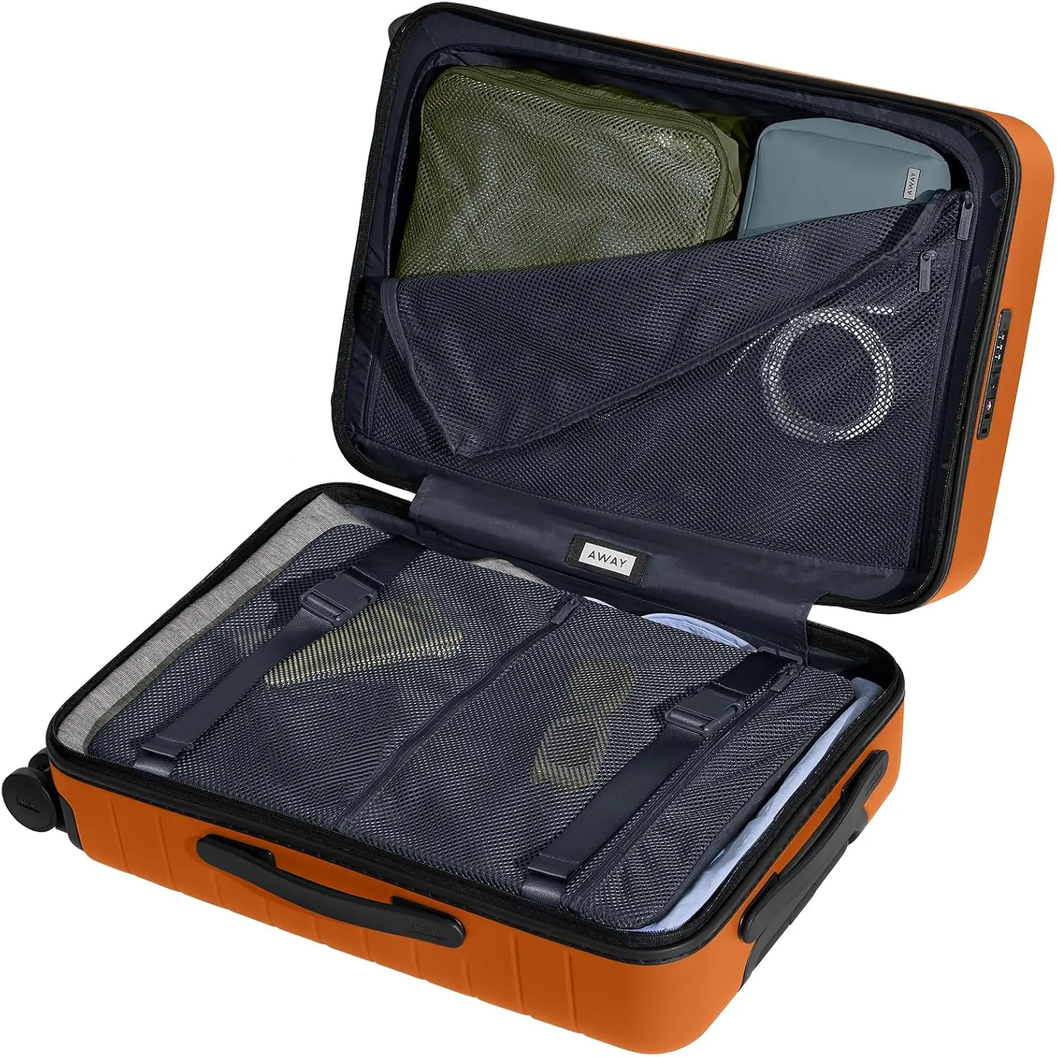 Away Bigger Carry-On Luggage, Lightweight Hardside Large Suitcase with Spinner Wheels, TSA Lock, Airline Approved, Sorbet Orange