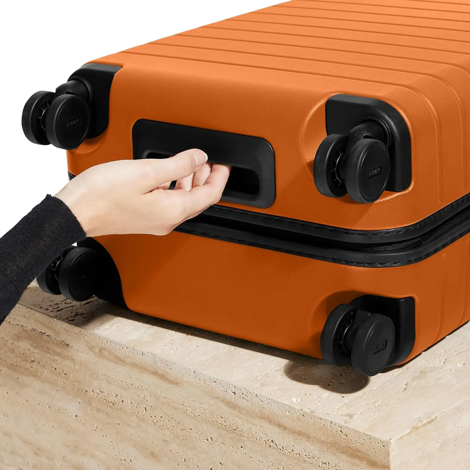 Away Bigger Carry-On Luggage, Lightweight Hardside Large Suitcase with Spinner Wheels, TSA Lock, Airline Approved, Sorbet Orange