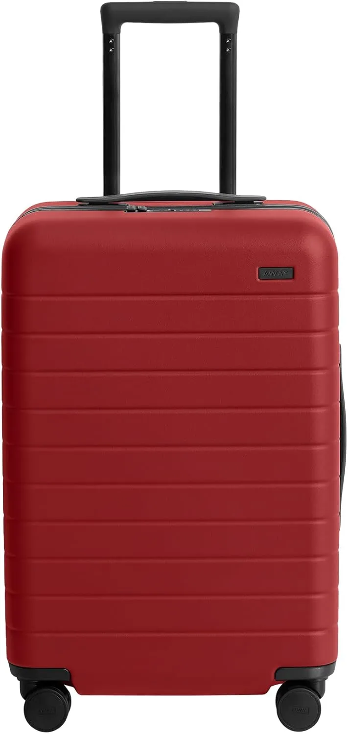 Away Bigger Carry-On Luggage, Lightweight Hardside Large Suitcase with Spinner Wheels, TSA Lock, Airline Approved, Tango Red