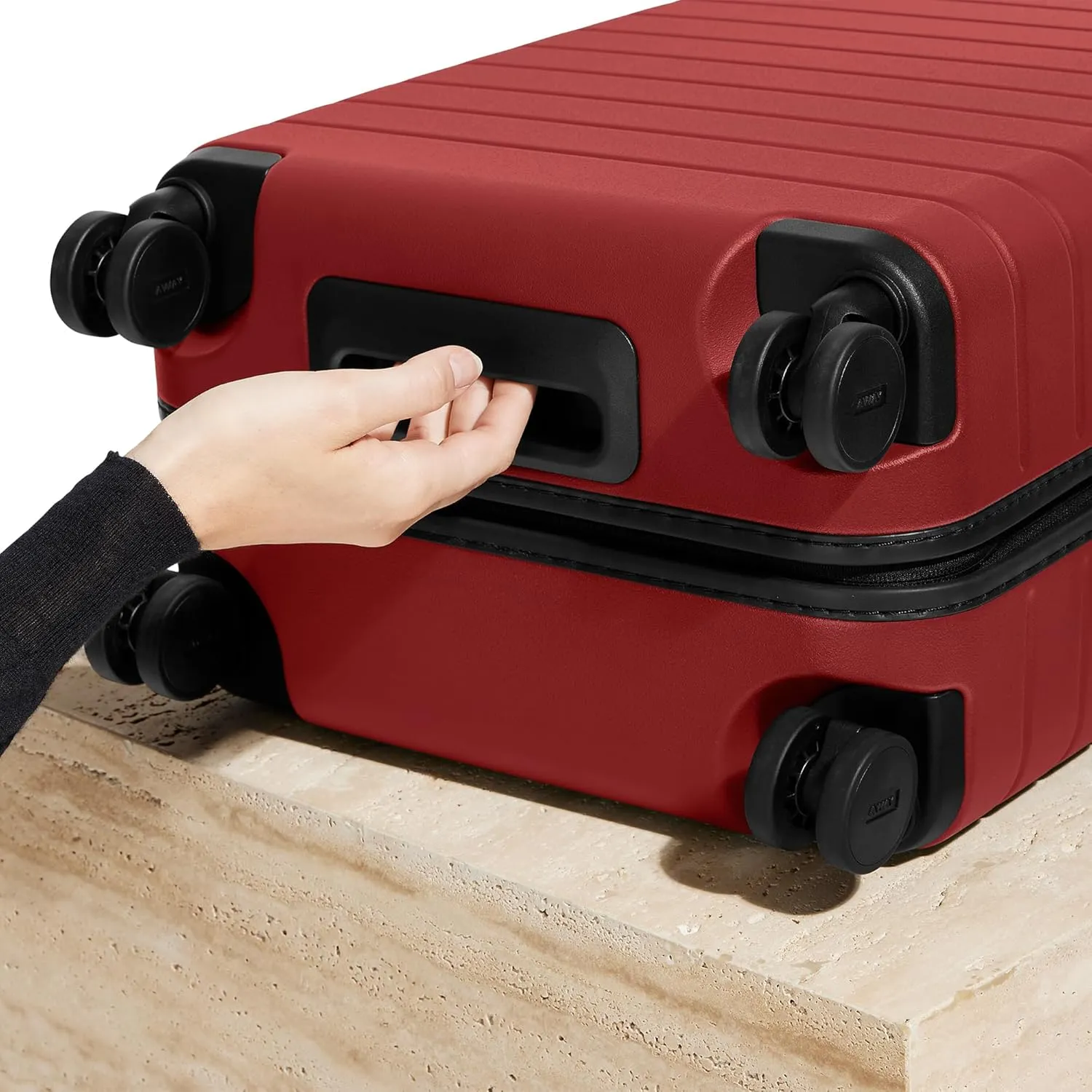 Away Bigger Carry-On Luggage, Lightweight Hardside Large Suitcase with Spinner Wheels, TSA Lock, Airline Approved, Tango Red