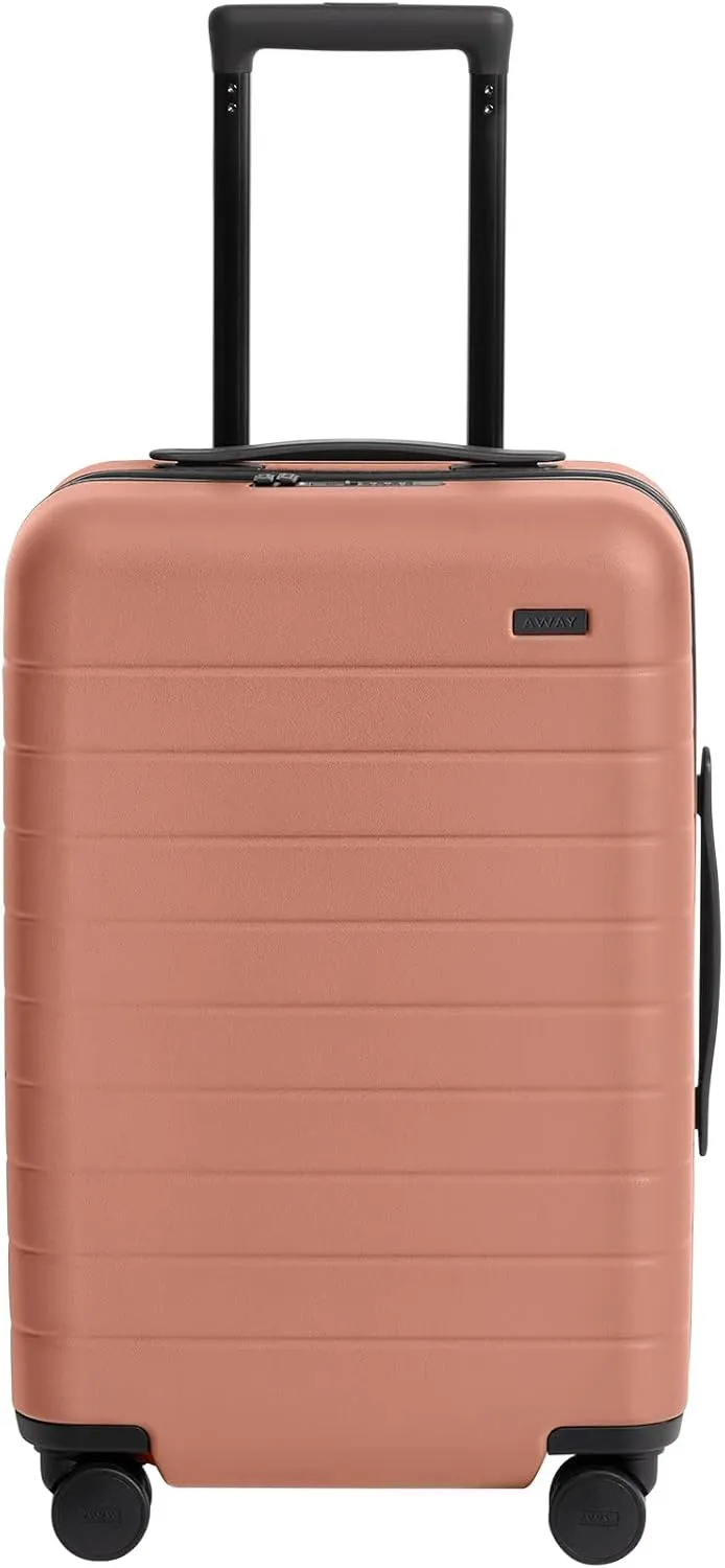 Away Carry-On Luggage, Lightweight Hardside Suitcase with Spinner Wheels, 22 Inch Airline Approved, TSA Lock, Clay Pink