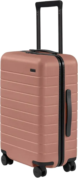 Away Carry-On Luggage, Lightweight Hardside Suitcase with Spinner Wheels, 22 Inch Airline Approved, TSA Lock, Clay Pink