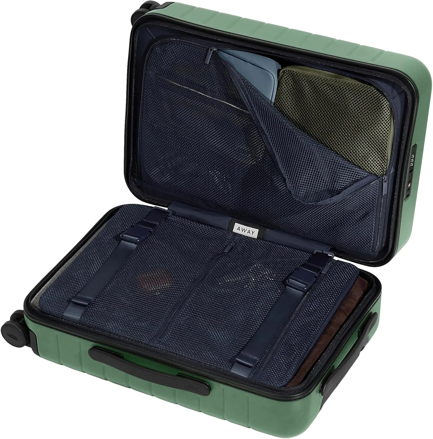 Away Carry-On Luggage, Lightweight Hardside Suitcase with Spinner Wheels, 22 Inch Airline Approved, TSA Lock, Sea Green