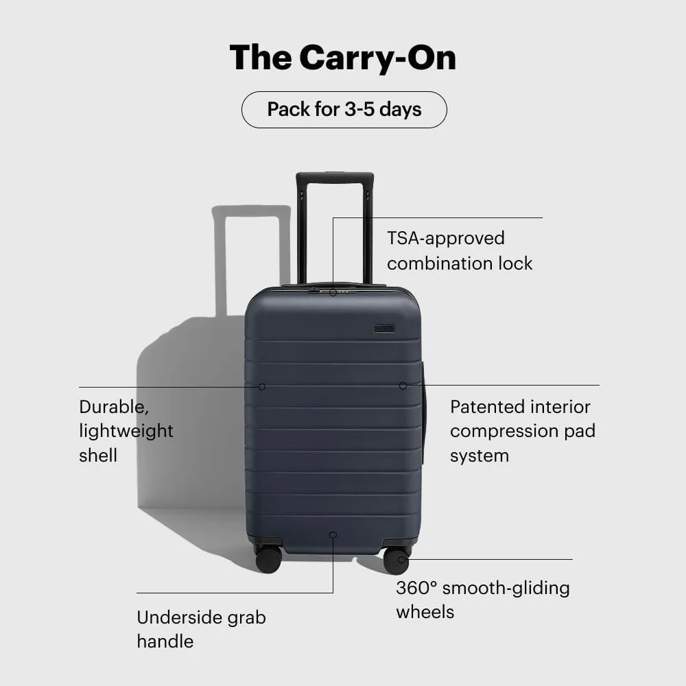 Away Carry-On Luggage, Lightweight Hardside Suitcase with Spinner Wheels, 22 Inch Airline Approved, TSA Lock, Sorbet Orange