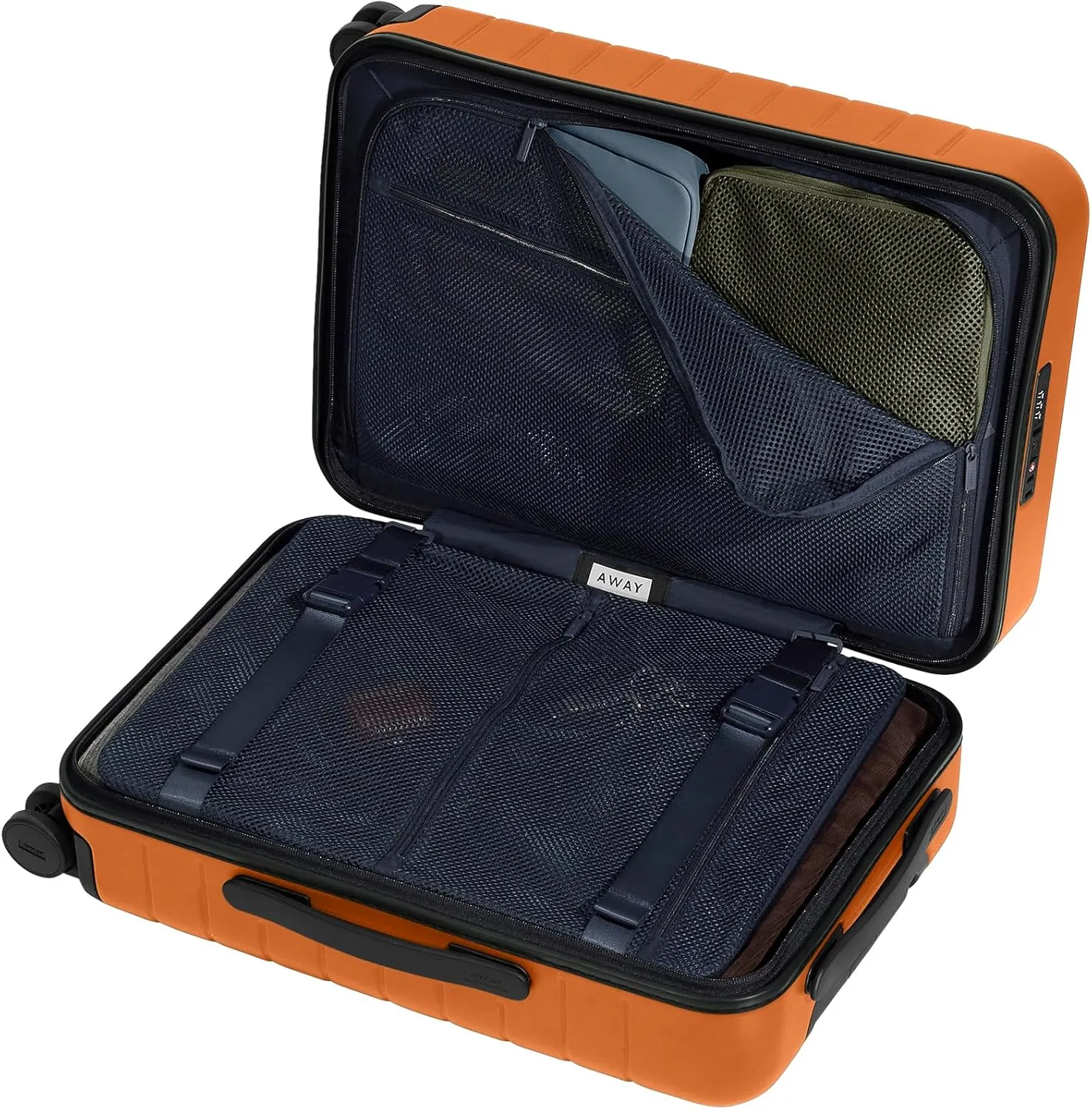 Away Carry-On Luggage, Lightweight Hardside Suitcase with Spinner Wheels, 22 Inch Airline Approved, TSA Lock, Sorbet Orange