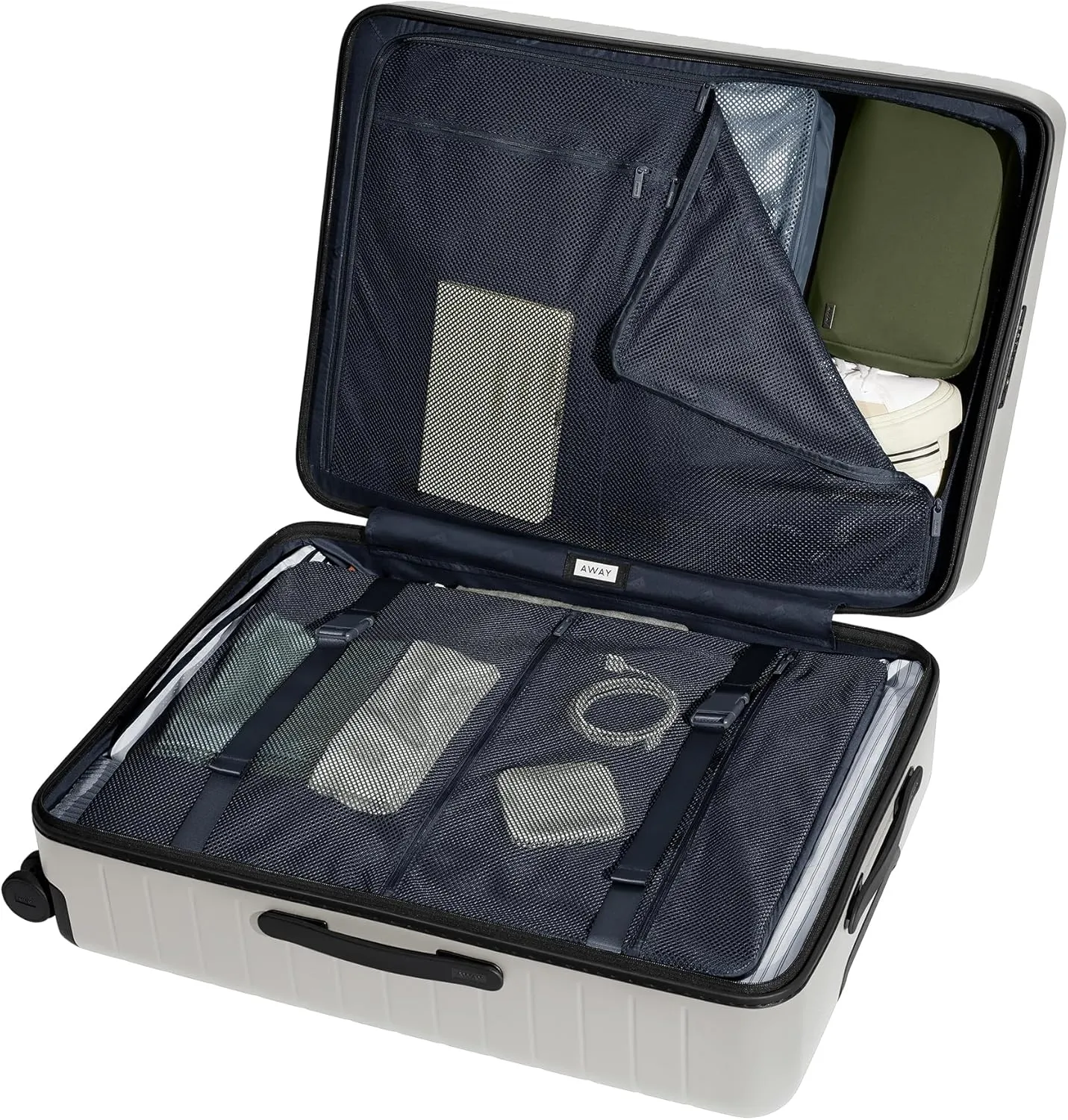 Away Large Checked Luggage, 29 Inch Hardside Suitcase with Spinner Wheels, Lightweight & Durable, TSA Lock, Cloud Gray