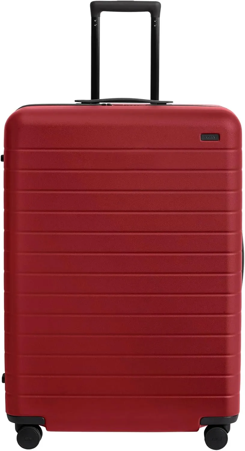 Away Large Checked Luggage, 29 Inch Hardside Suitcase with Spinner Wheels, Lightweight & Durable, TSA Lock, Tango Red