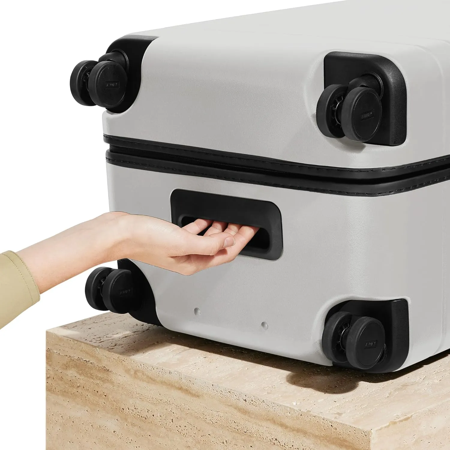 Away Large Trunk Luggage, 31 Inch Hardside Suitcase with Spinner Wheels, Lightweight & Durable, TSA Lock, Ideal for Long Trips, Cloud Gray