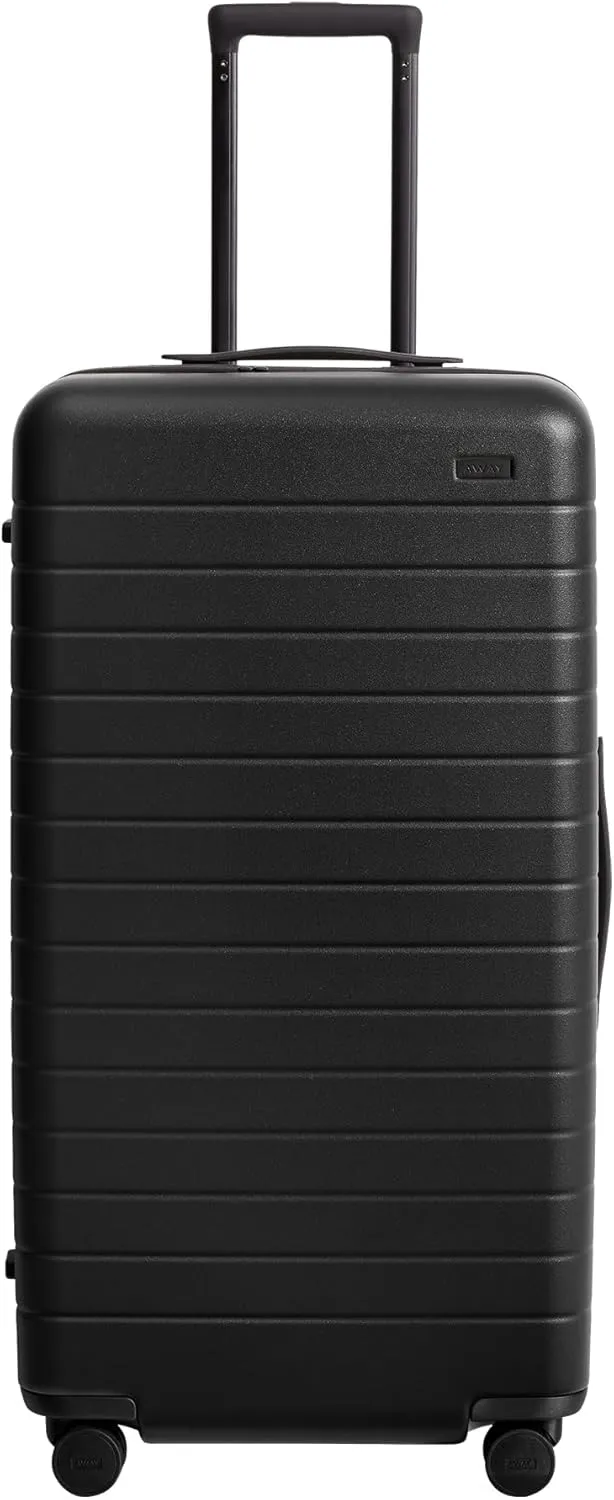 Away Large Trunk Luggage, 31 Inch Hardside Suitcase with Spinner Wheels, Lightweight & Durable, TSA Lock, Ideal for Long Trips, Jet Black