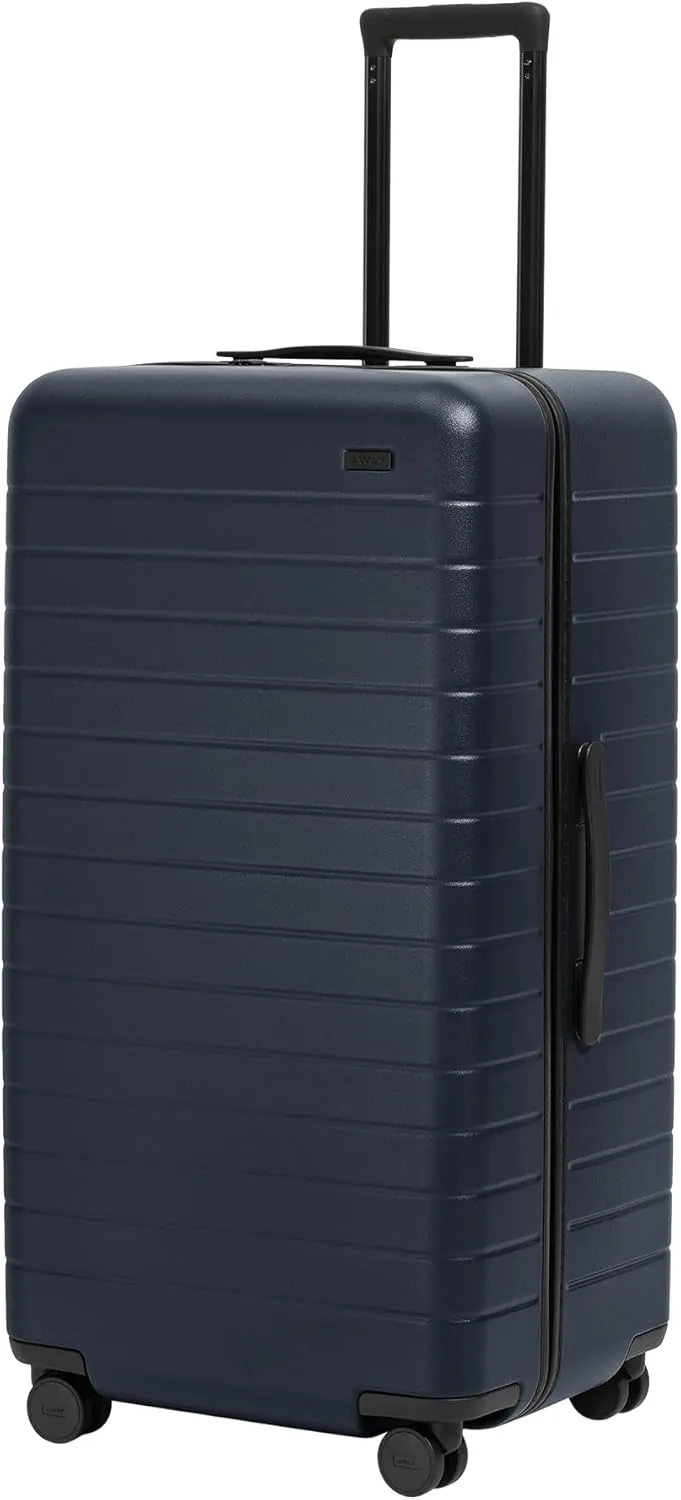 Away Large Trunk Luggage, 31 Inch Hardside Suitcase with Spinner Wheels, Lightweight & Durable, TSA Lock, Ideal for Long Trips, Navy Blue