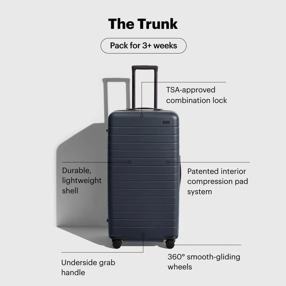 Away Large Trunk Luggage, 31 Inch Hardside Suitcase with Spinner Wheels, Lightweight & Durable, TSA Lock, Ideal for Long Trips, Sea Green