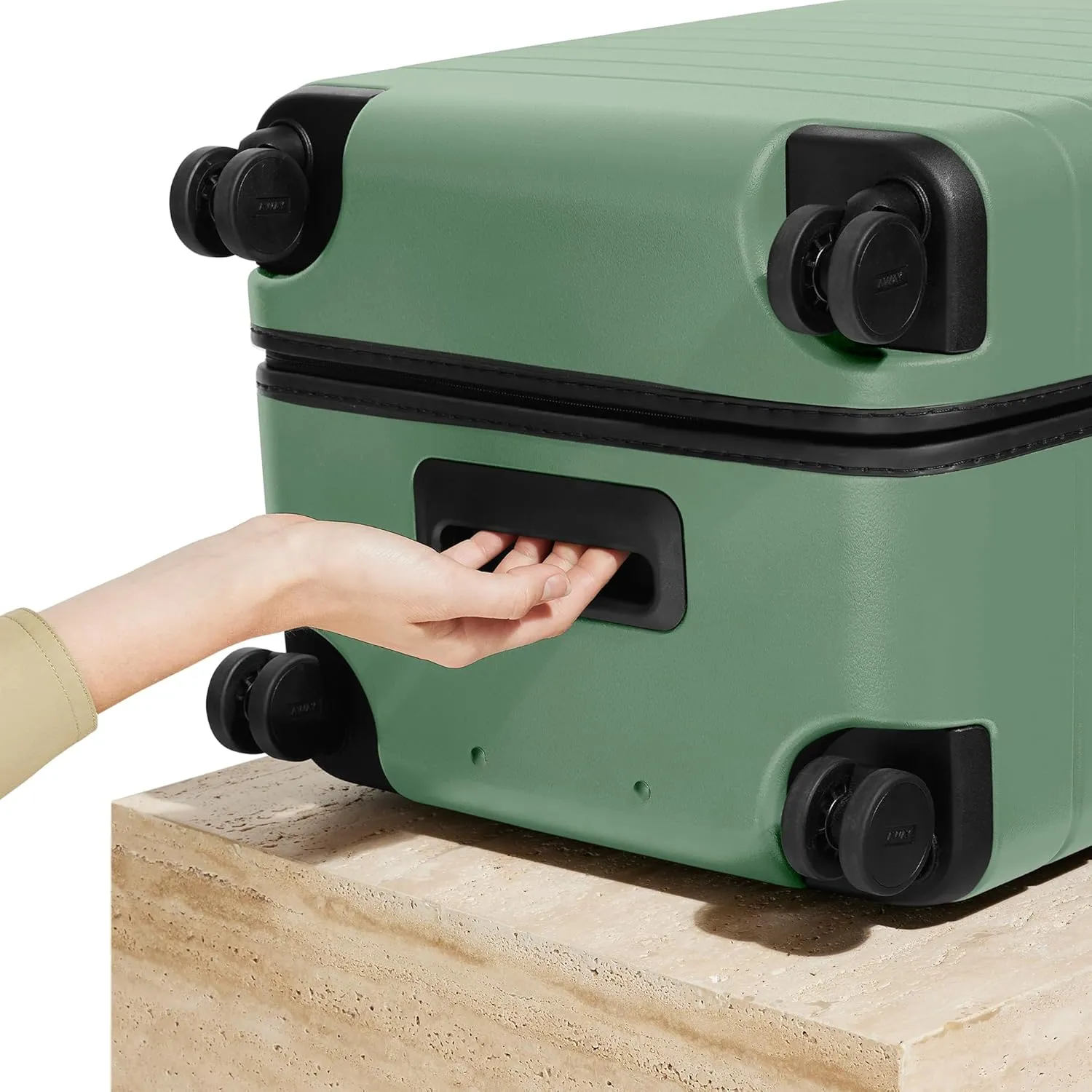 Away Large Trunk Luggage, 31 Inch Hardside Suitcase with Spinner Wheels, Lightweight & Durable, TSA Lock, Ideal for Long Trips, Sea Green