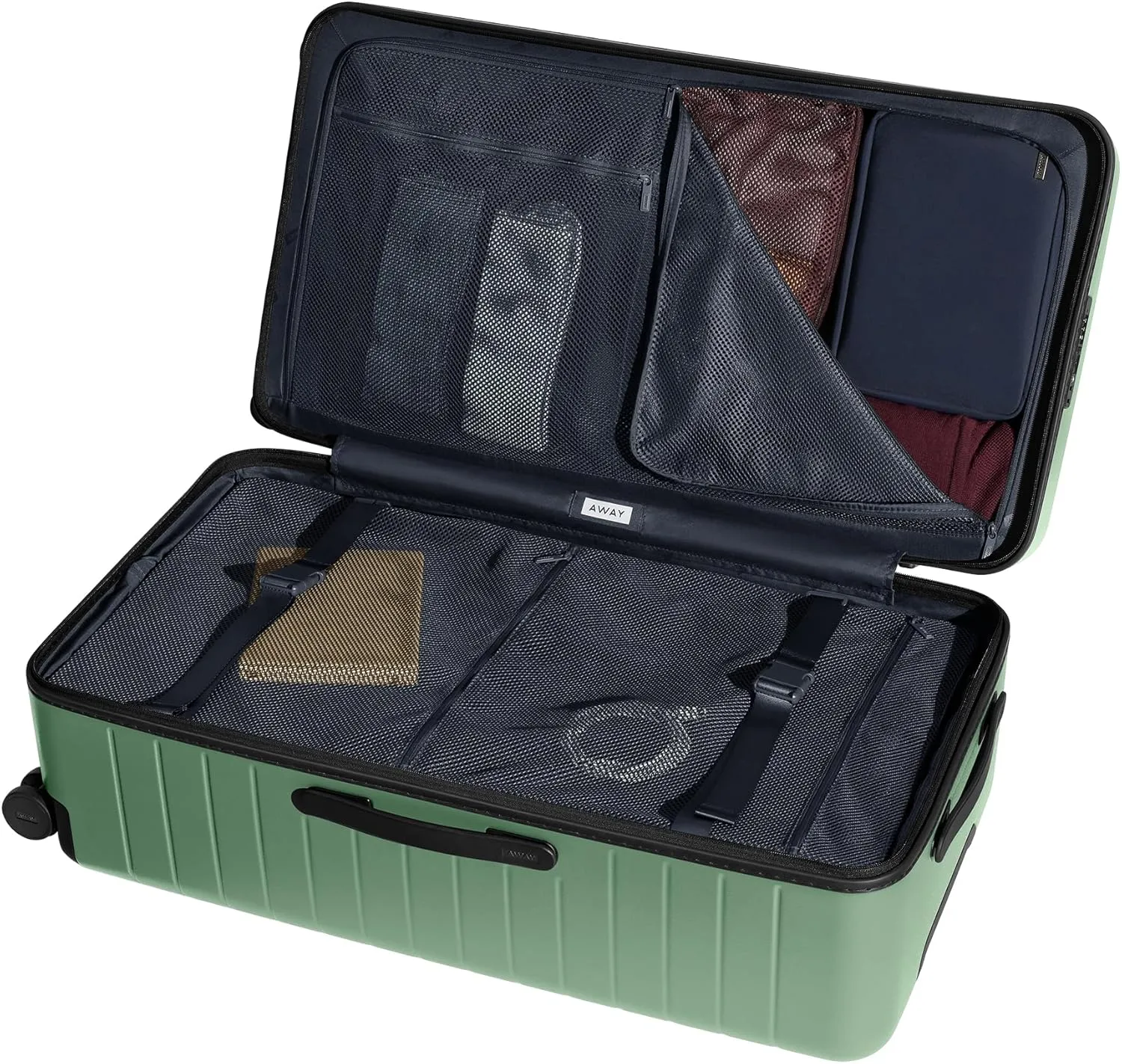 Away Large Trunk Luggage, 31 Inch Hardside Suitcase with Spinner Wheels, Lightweight & Durable, TSA Lock, Ideal for Long Trips, Sea Green