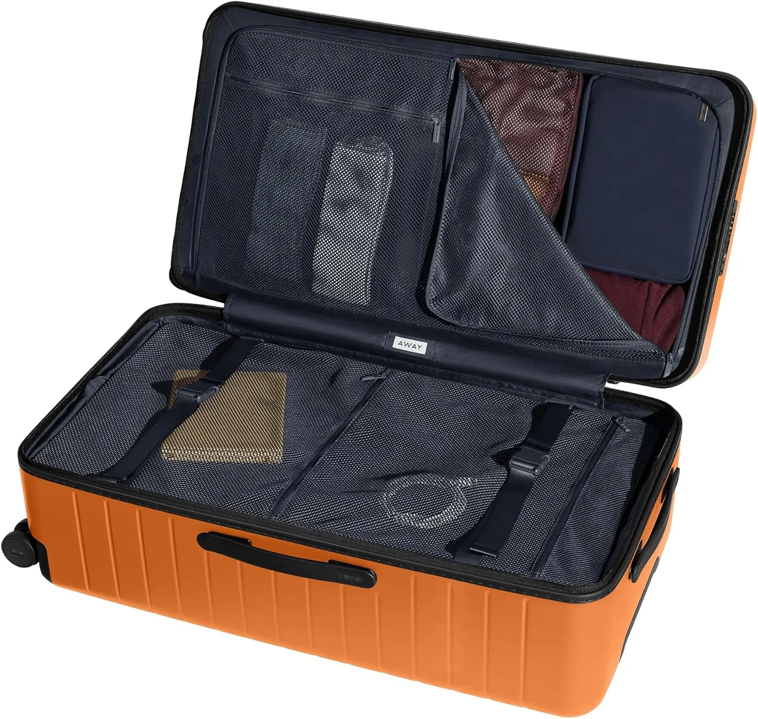 Away Large Trunk Luggage, 31 Inch Hardside Suitcase with Spinner Wheels, Lightweight & Durable, TSA Lock, Ideal for Long Trips, Sorbet Orange