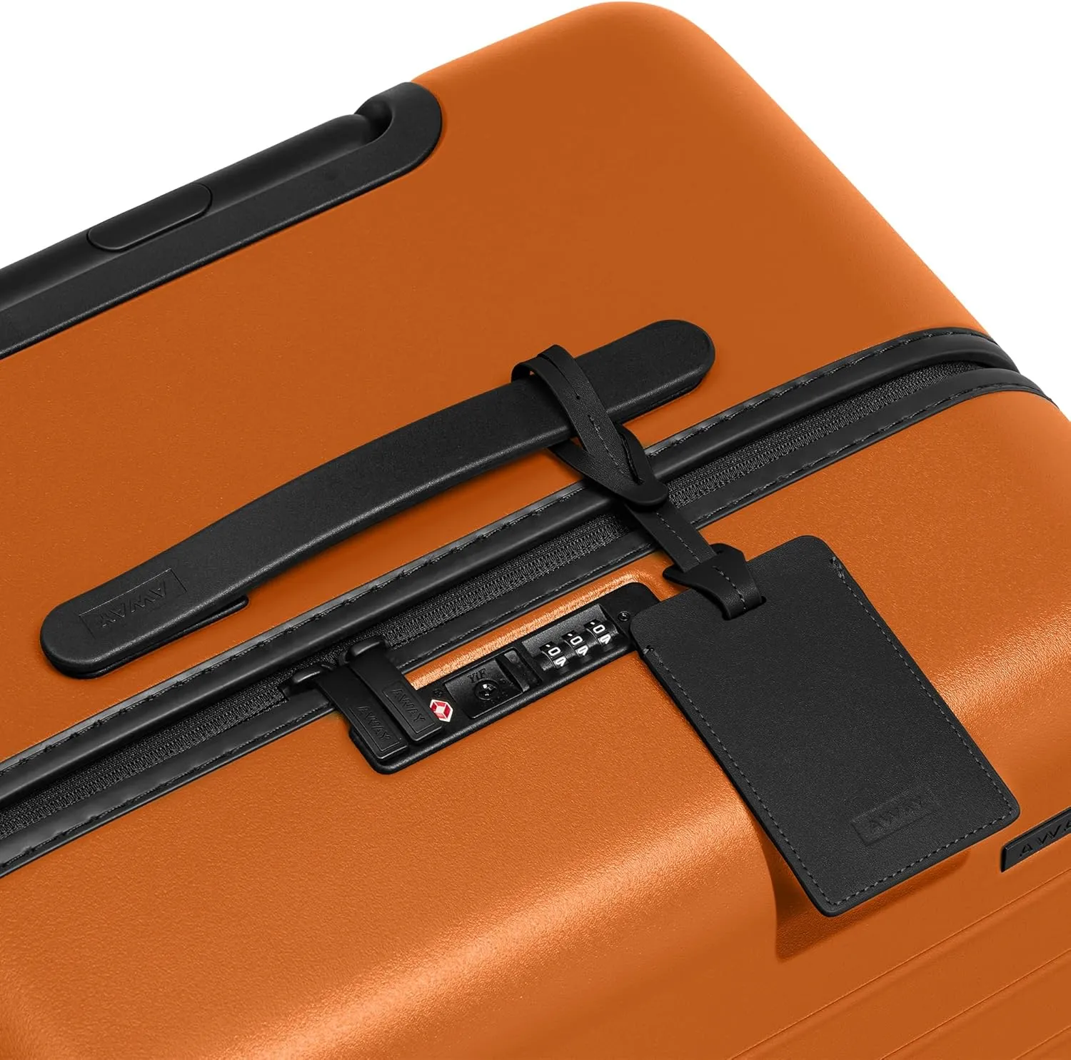 Away Large Trunk Luggage, 31 Inch Hardside Suitcase with Spinner Wheels, Lightweight & Durable, TSA Lock, Ideal for Long Trips, Sorbet Orange