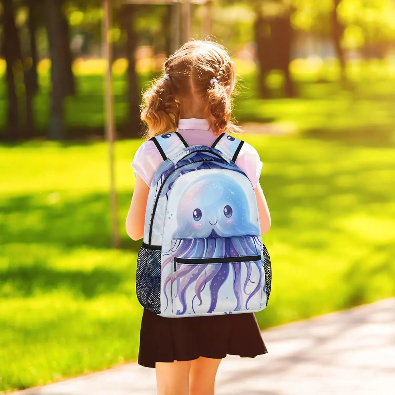 Backpack Cute Jellyfish Book Bags Laptop Backpacks Lightweight Multipurpose Daypack for Men Women Travel Hiking