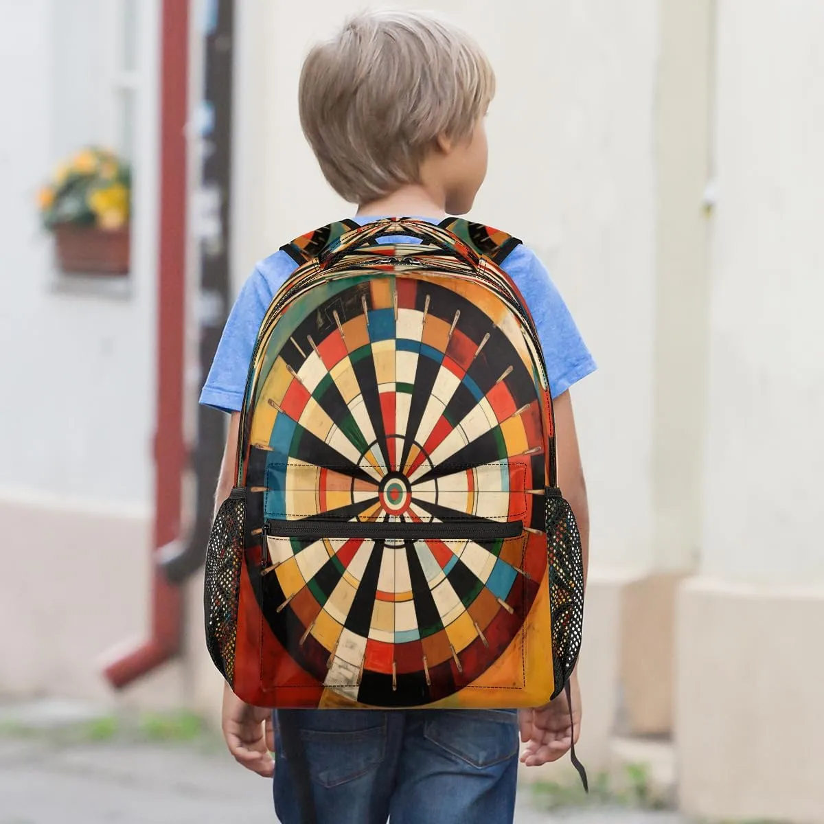 Backpack for Women Men, Darts BoardCasual Backpacks, Waterproof Lightweight Sports Daypack Bags for Travel Camping Work