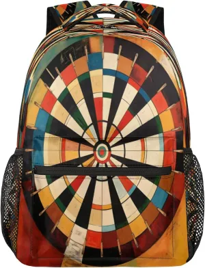 Backpack for Women Men, Darts BoardCasual Backpacks, Waterproof Lightweight Sports Daypack Bags for Travel Camping Work